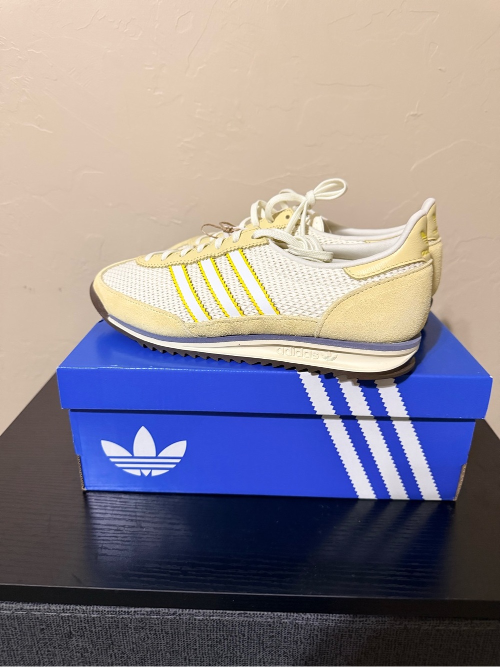 adidas Women’s Cream & Yellow Low-Profile Sneakers